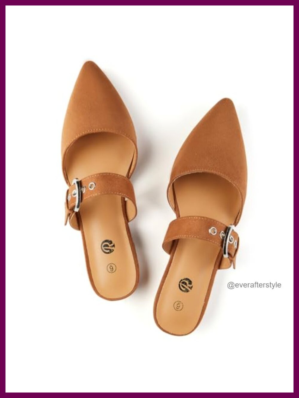 Suede Pointed Toe Mules Adjustable Strap Backless Loafers